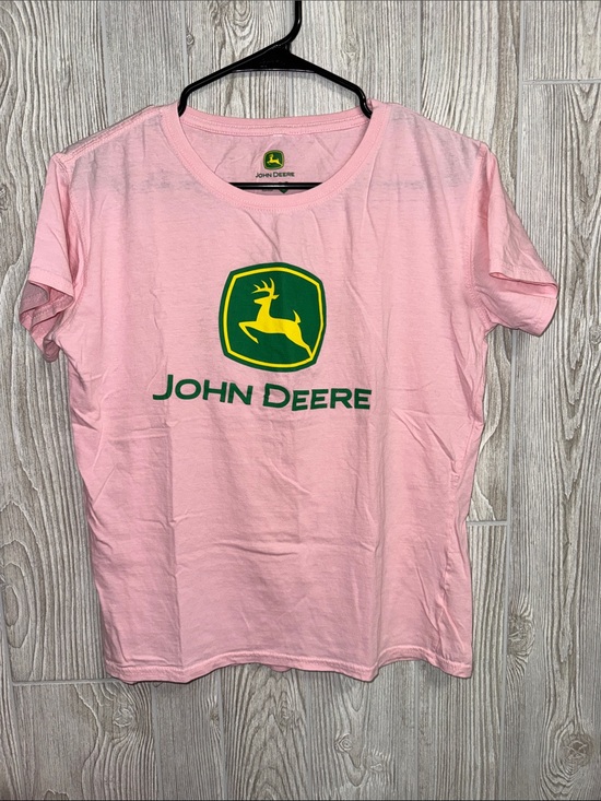 John Deere Pink Short Sleeve Logo Tee